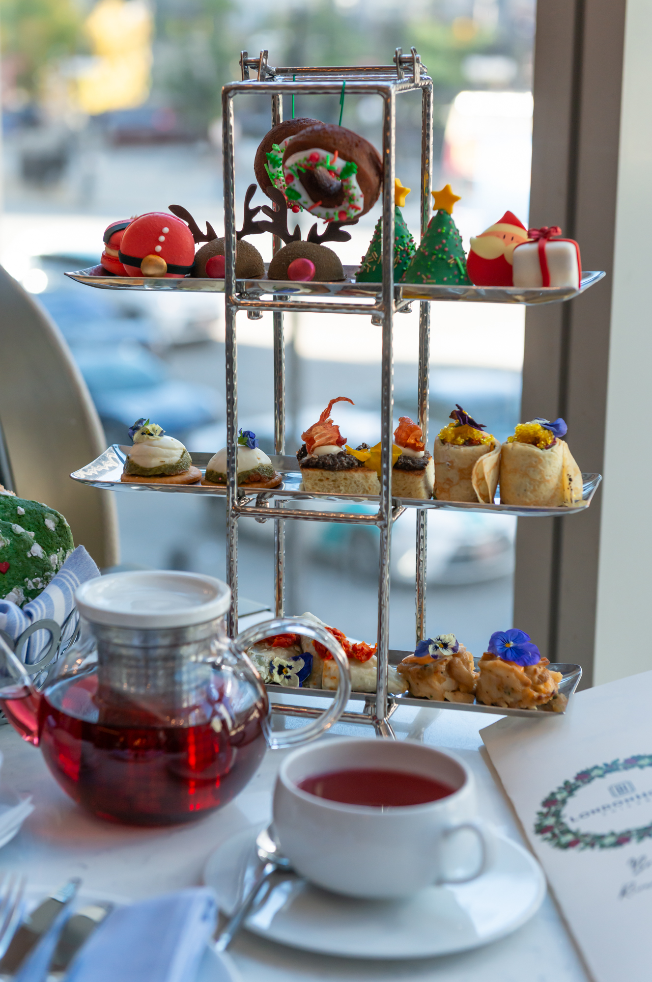 Holiday Tea Tower at LondonHouse Chicago